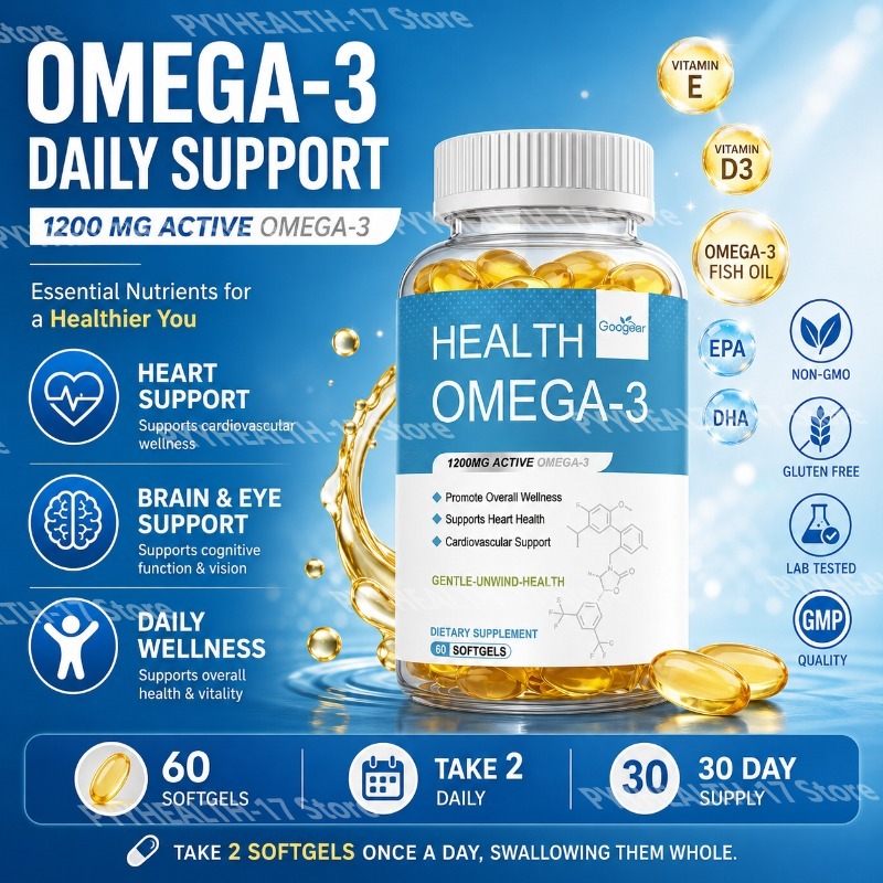 Omega 3 Fish Oil - 오메가-3 소프트젤 1200mg 활성 오메가-3 EPA