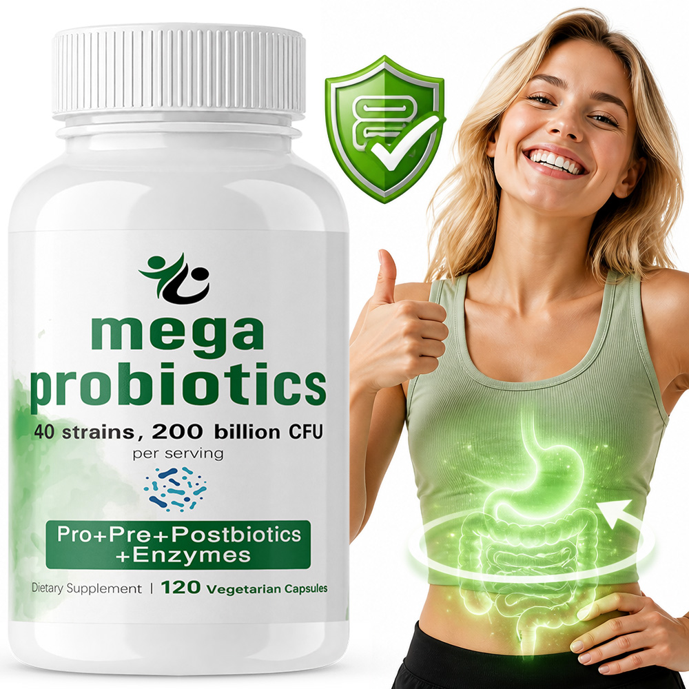 Digestive Enzyme Blend - 프로바이오틱스 200억 CFU, 남녀공용 120캡슐, 40종균,