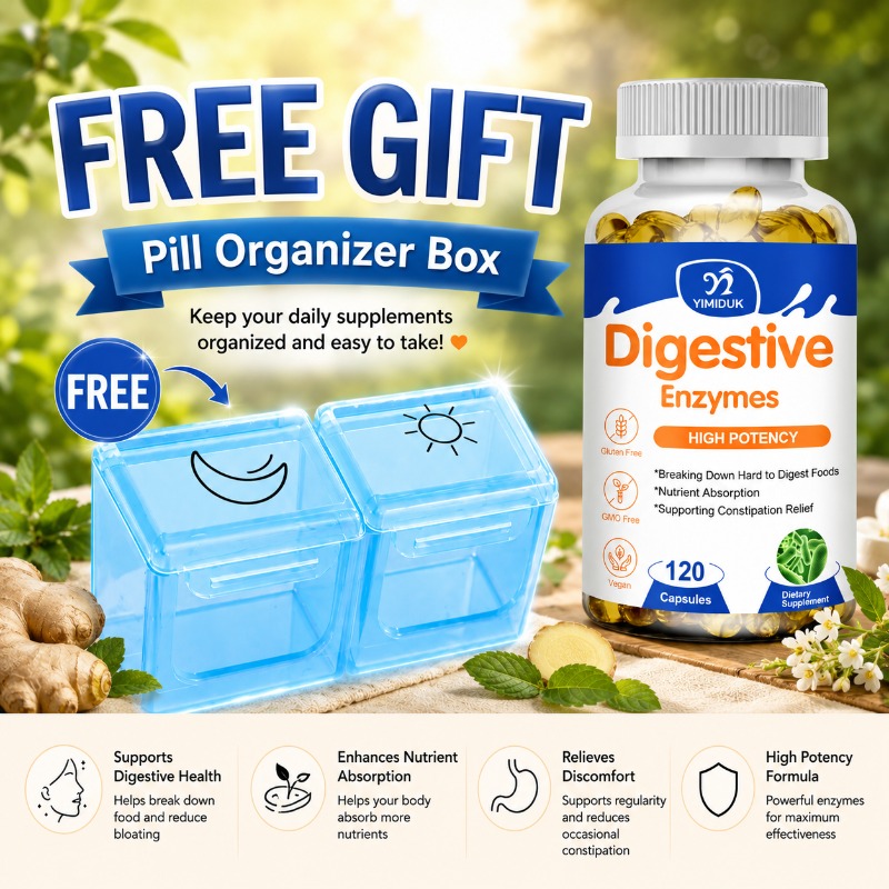Digestive Enzyme Blend - 유기농 소화 효소 캡슐, 프로바이오틱스 혼합,