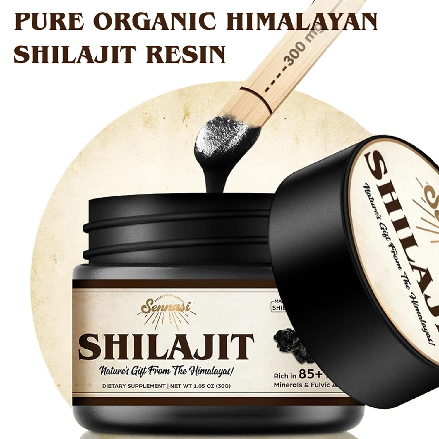 Shilajit Resin Pure - 100% 순수 천연 히말라야 유기농 시알짓
