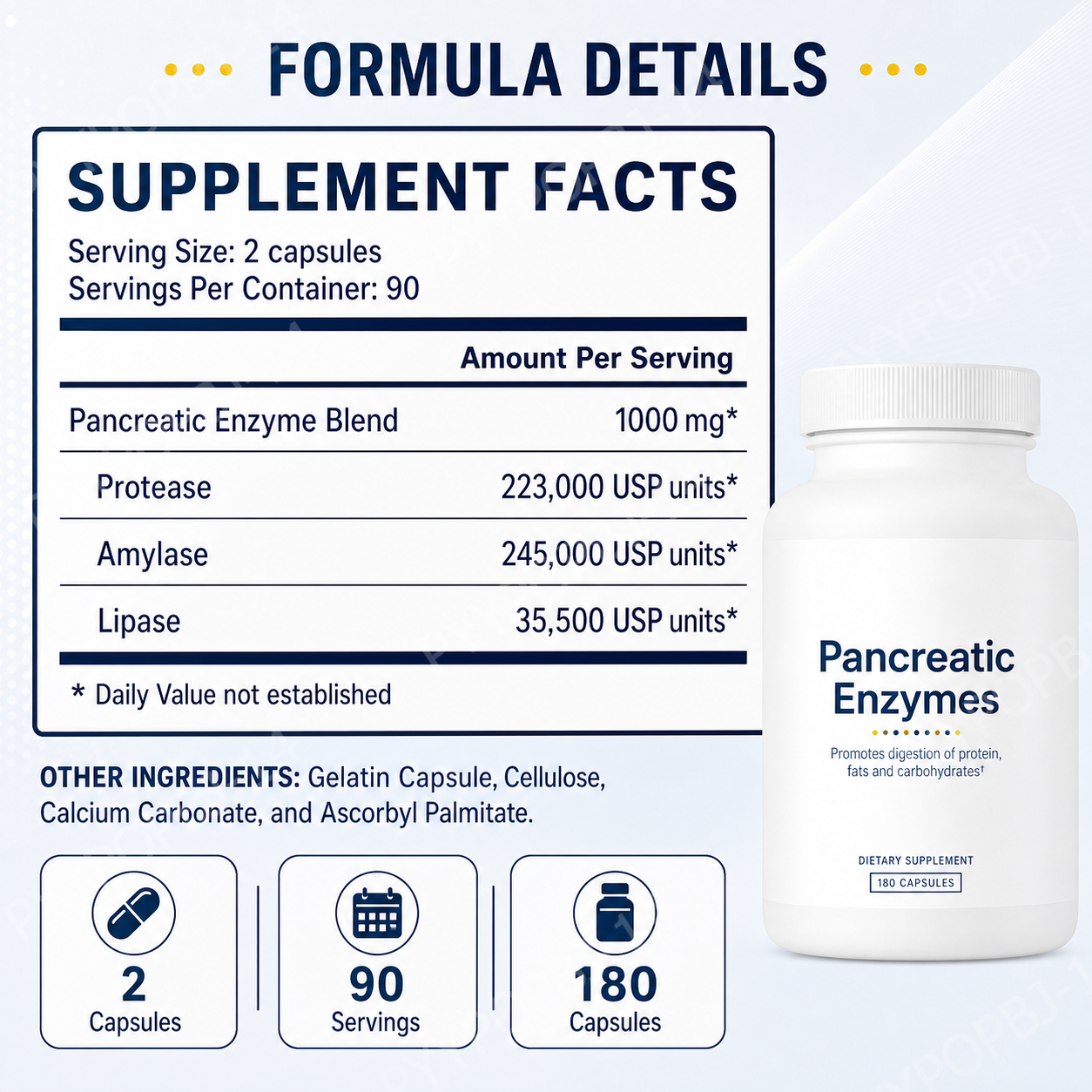 소화 효소 보충제 180캡슐, 췌장 효소 혼합물, 프로 - Digestive Enzyme Blend 리뷰 및 가격