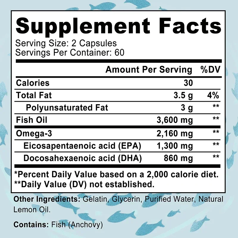 오메가 3 피쉬 오일 - 눈, 뇌 및 관절 건강 지원, - Omega 3 Fish Oil 리뷰 및 가격