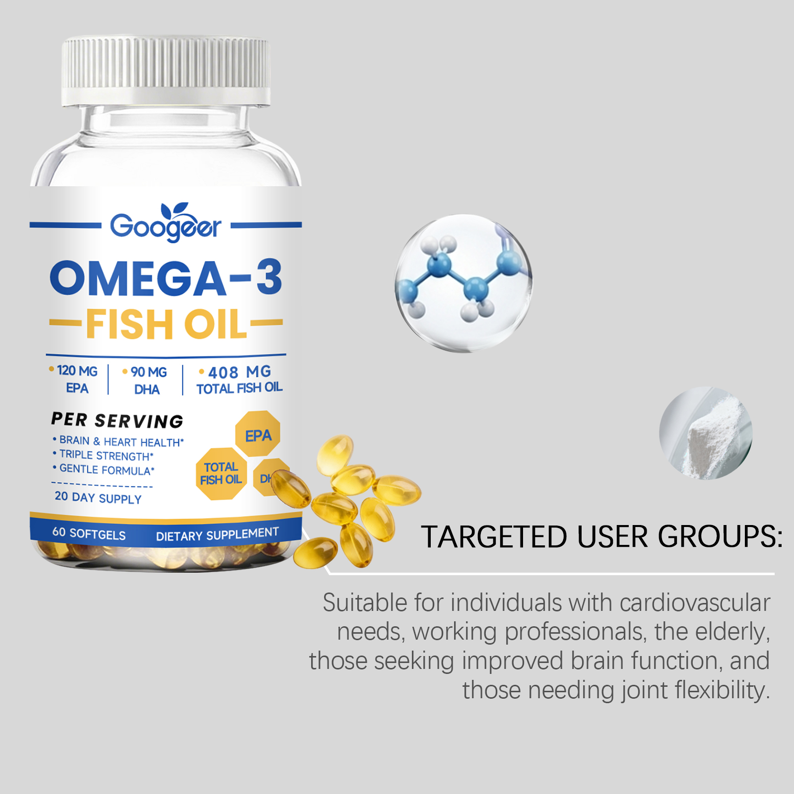 피쉬 오일 소프트젤, 관절의 편안함을 위한 일일 에너지 - Omega 3 Fish Oil 리뷰 및 가격