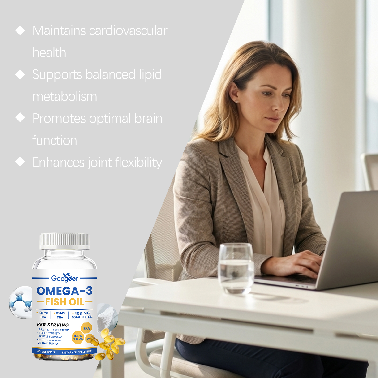 피쉬 오일 소프트젤, 관절의 편안함을 위한 일일 에너지 - Omega 3 Fish Oil 리뷰 및 가격