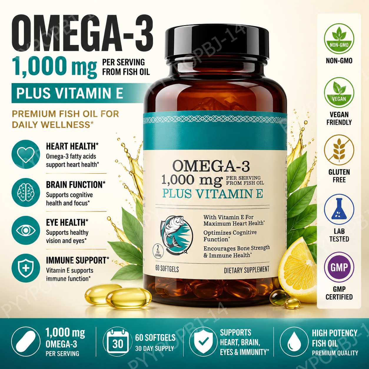 오메가-3 피쉬 오일 1000mg EPA 600mg D - Omega 3 Fish Oil 리뷰 및 가격