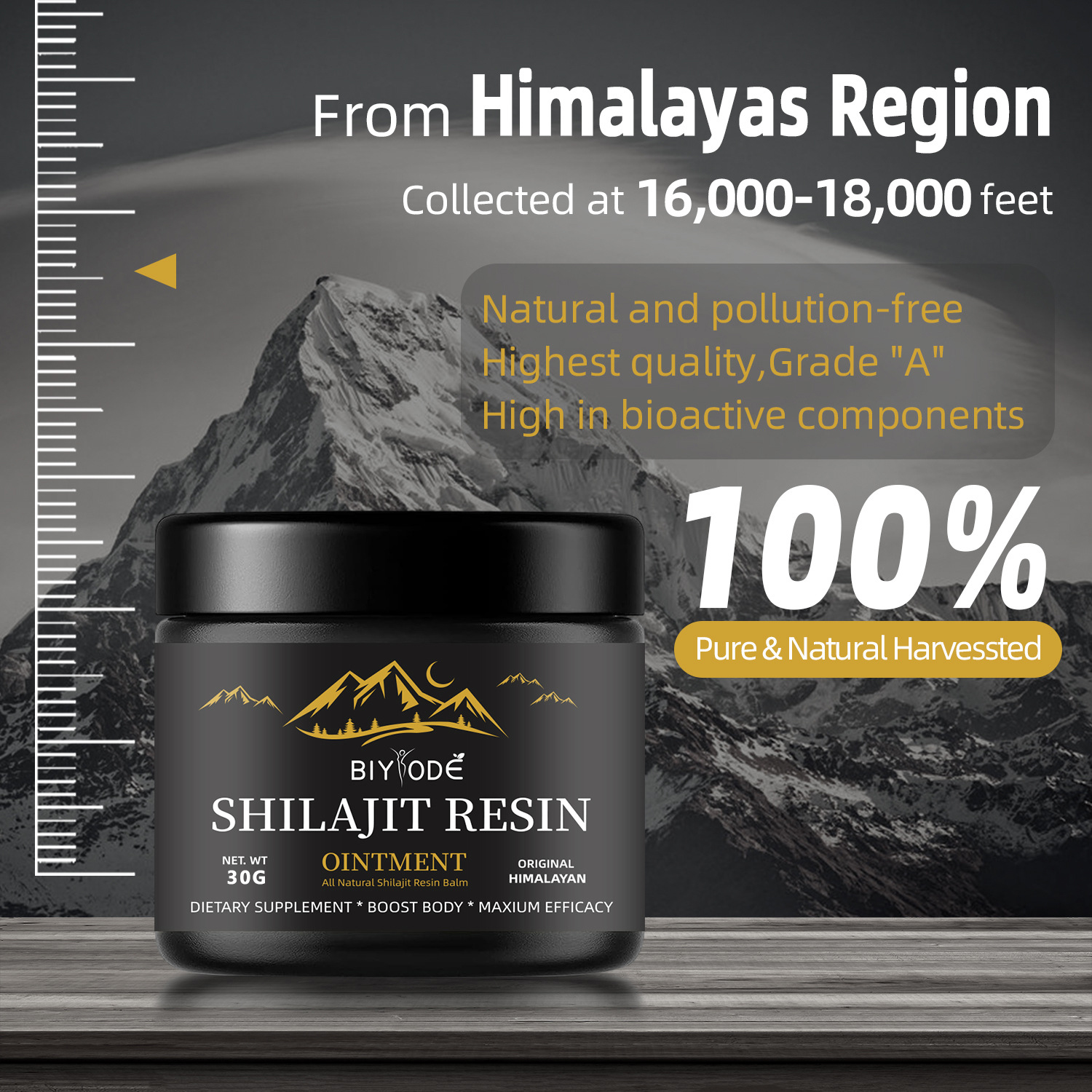 600MG 순수 프리미엄 히말라야 시라짓 레진 30G  - Shilajit Resin Pure 리뷰 및 가격